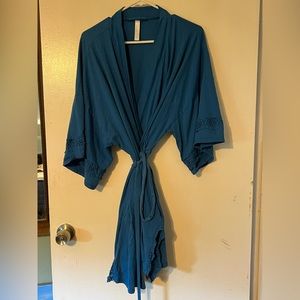Turquoise Cacique Cotton Robe